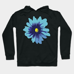 lovely beautiful blue colored flower pattern Hoodie